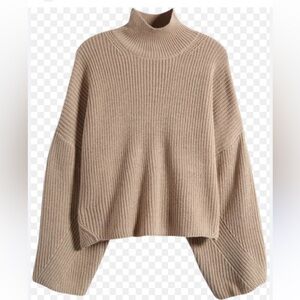 Topshop Tan Ribbed Sweater